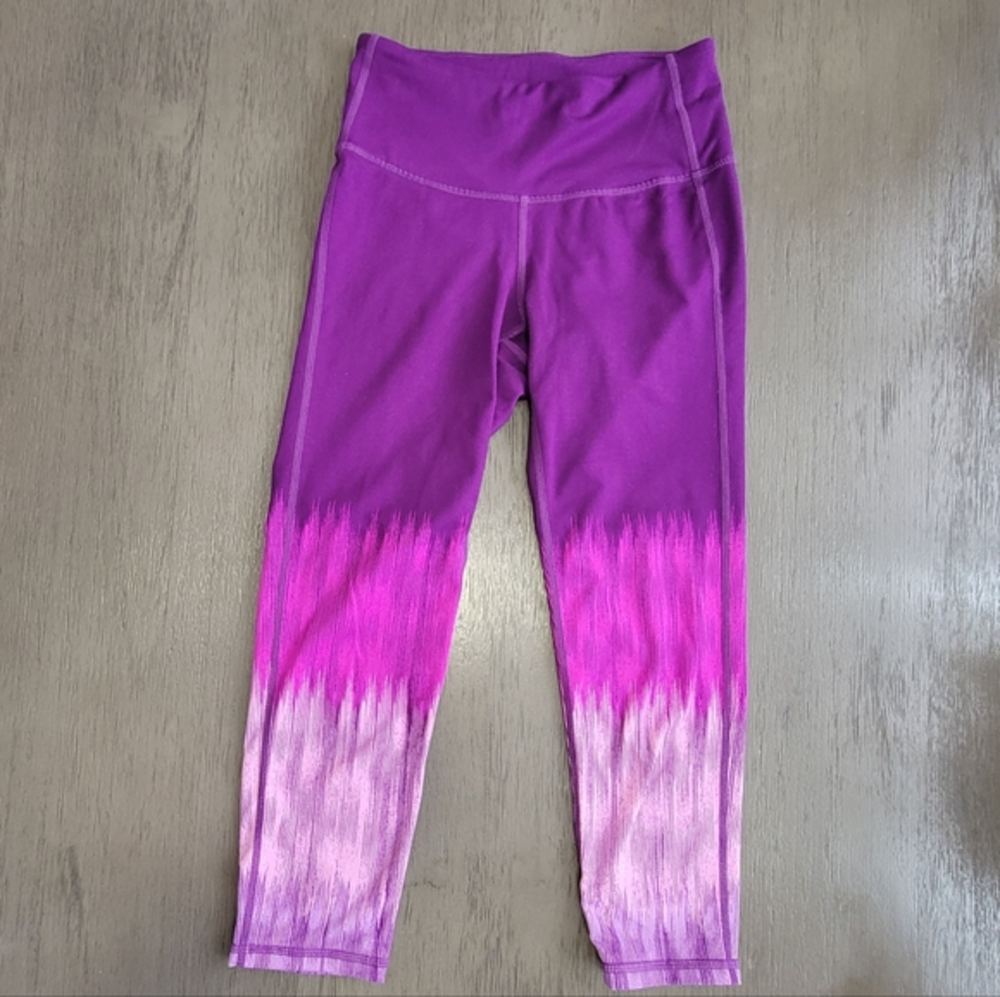 Athleta Purple Ombre‎ Quest Chaturanga Cropped Leggings Size XXS